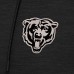 Толстовка Chicago Bears Antigua Heather Black Spikes Raglan Quarter-Zip