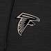 Толстовка на короткой молнии Atlanta Falcons Antigua Heather Black Spikes Raglan