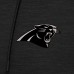 Толстовка Carolina Panthers Antigua Heather Black Spikes Raglan Quarter-Zip