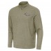 Denver Broncos Antigua Heather Olive Subtle Quarter-Zip Top
