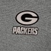 Green Bay Packers Antigua Heather Black Subtle Quarter-Zip Top
