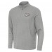 Kansas City Chiefs Antigua Subtle Quarter-Zip Top -  Heather Gray