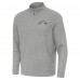 Los Angeles Chargers Antigua Heather Gray Subtle Quarter-Zip Top