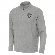 Los Angeles Rams Antigua Subtle Quarter-Zip Top - Heather Gray