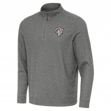Los Angeles Rams Antigua Subtle Quarter-Zip Top - Heather Black