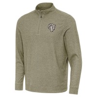 Los Angeles Rams Antigua Subtle Quarter-Zip Top - Heather Olive