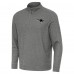 New England Patriots Antigua Heather Black Subtle Quarter-Zip Top