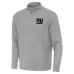 New York Giants Antigua Heather Gray Subtle Quarter-Zip Top