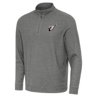 Arizona Cardinals Antigua Heather Black Subtle Quarter-Zip Top