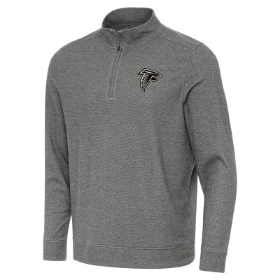 Atlanta Falcons Antigua Charcoal Subtle Quarter-Zip Top
