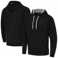 Indianapolis Colts Antigua Black Brushed Carbon Victory Pullover Hoodie