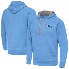 Los Angeles Chargers Antigua Powder Blue Brushed Carbon Victory Pullover Hoodie
