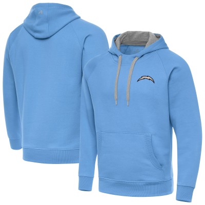 Los Angeles Chargers Antigua Powder Blue Brushed Carbon Victory Pullover Hoodie