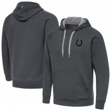 Indianapolis Colts Antigua Charcoal Brushed Carbon Victory Pullover Hoodie