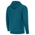 Jacksonville Jaguars Antigua Teal Brushed Carbon Victory Pullover Hoodie