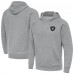 Las Vegas Raiders Antigua Heather Gray Brushed Carbon Victory Pullover Hoodie