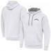 Los Angeles Chargers Antigua White Brushed Carbon Victory Pullover Hoodie
