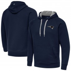 New England Patriots Antigua Navy Brushed Carbon Victory Pullover Hoodie