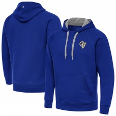 Los Angeles Rams Antigua Brushed Carbon Victory Pullover Hoodie - Royal