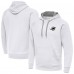 Miami Dolphins Antigua White Brushed Carbon Victory Pullover Hoodie