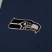 Seattle Seahawks Antigua College Navy Brushed Carbon Victory Pullover Hoodie