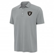 Las Vegas Raiders Antigua Gray Western Polo