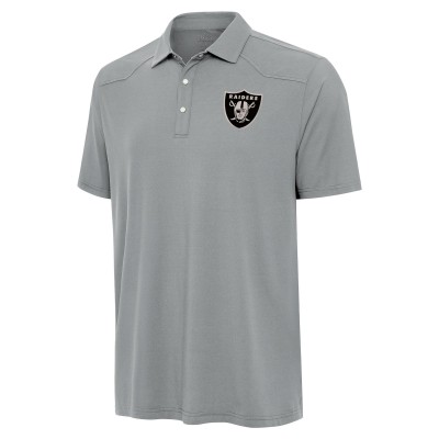 Las Vegas Raiders Antigua Gray Western Polo