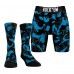 Carolina Panthers Rock Em Socks Blue Team Armor Underwear and Crew Socks Combo Pack