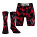 Houston Texans Rock Em Socks Red Team Armor Underwear and Crew Socks Combo Pack