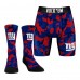New York Giants Rock Em Socks Royal Team Armor Underwear and Crew Socks Combo Pack