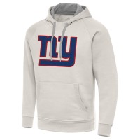 New York Giants Antigua Cream Victory Raglan Pullover Hoodie