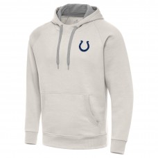 Indianapolis Colts Antigua Cream Victory Raglan Pullover Hoodie