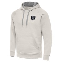 Las Vegas Raiders Antigua Cream Victory Raglan Pullover Hoodie