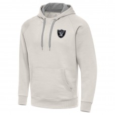 Las Vegas Raiders Antigua Cream Victory Raglan Pullover Hoodie