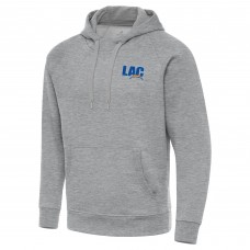 Los Angeles Chargers Antigua Heather Gray Victory Pullover Hoodie