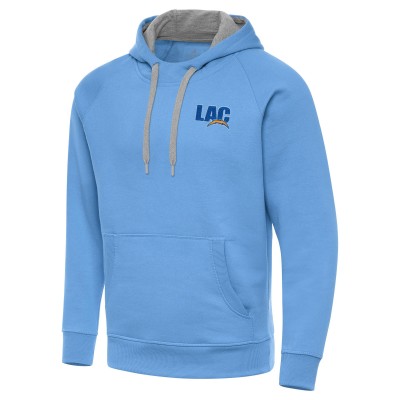 Los Angeles Chargers Antigua Powder Blue Victory Pullover Hoodie