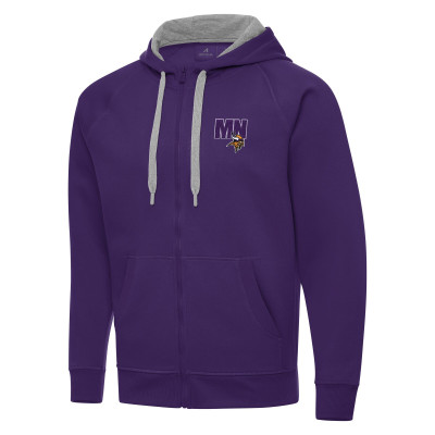 Толстовка на молнии Mens  Minnesota Vikings Antigua Victory - Purple