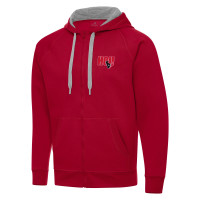Толстовка на молнии Houston Texans Antigua Red Victory