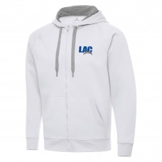 Los Angeles Chargers Antigua White Victory Full-Zip Hoodie
