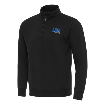 Los Angeles Chargers Antigua Black Victory Quarter-Zip Sweatshirt