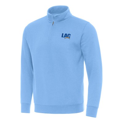 Los Angeles Chargers Antigua Powder Blue Victory Quarter-Zip Sweatshirt