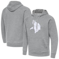 Minnesota Vikings Antigua Heather Gray Victory Pullover Hoodie