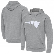 New England Patriots Antigua Heather Gray Victory Pullover Hoodie