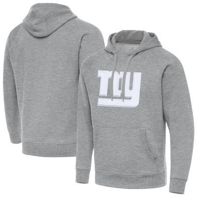 New York Giants Antigua Heather Gray Victory Pullover Hoodie
