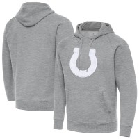 Indianapolis Colts Antigua Heather Gray Victory Pullover Hoodie