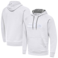 Seattle Seahawks Antigua White Victory Pullover Hoodie