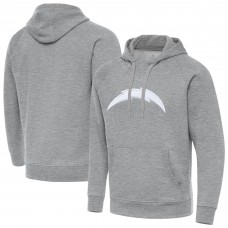 Los Angeles Chargers Antigua Heather Gray Victory Pullover Hoodie