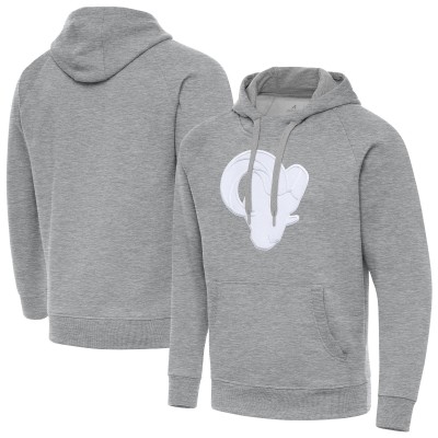 Los Angeles Rams Antigua Victory Pullover Hoodie - Heather Gray