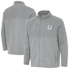 Indianapolis Colts Antigua Gray Daily Fused Full-Zip Jacket