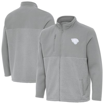 Jacksonville Jaguars Antigua Gray Daily Fused Full-Zip Jacket